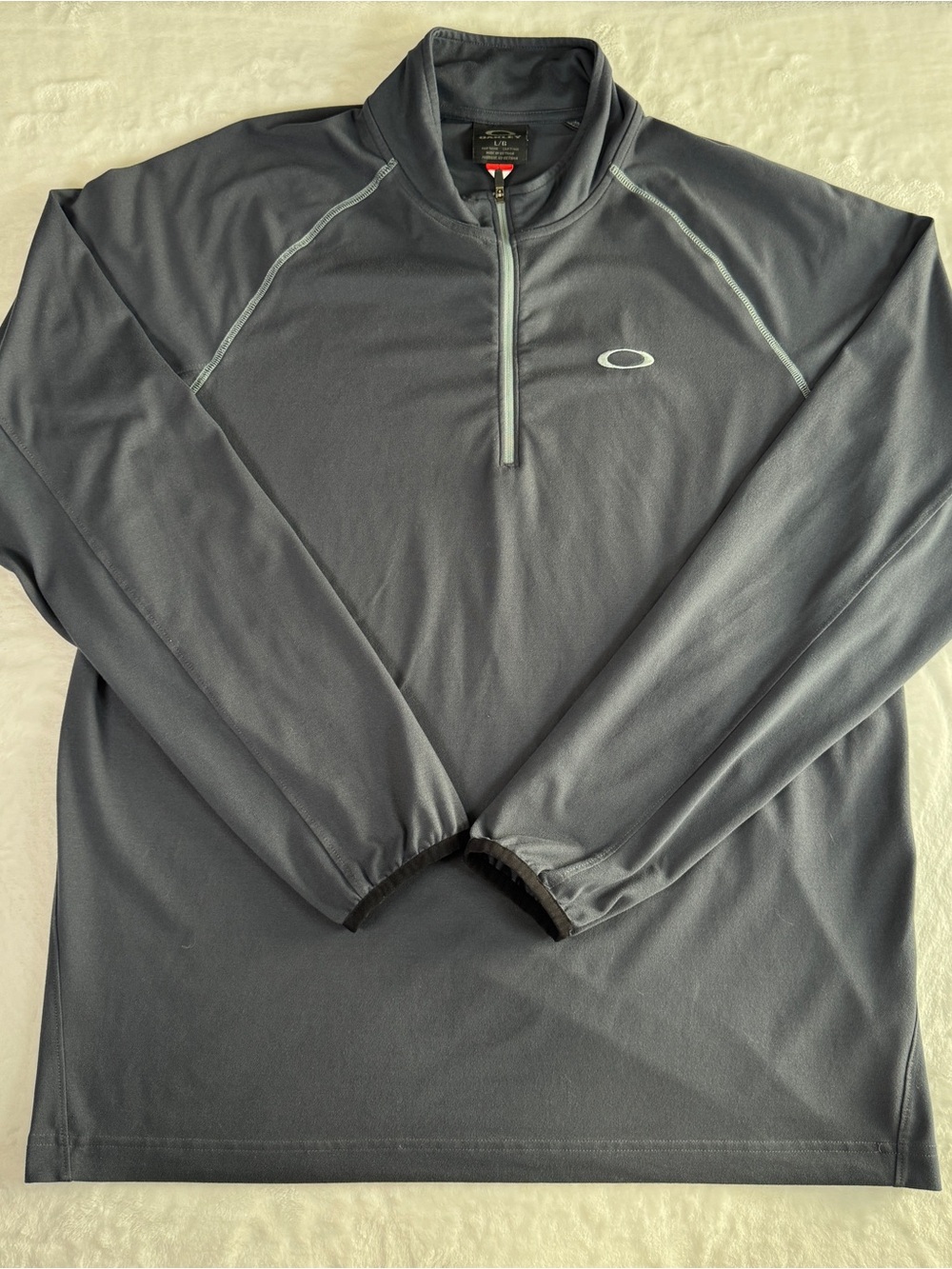 Oakley 1/4 Zip Performance Pullover Gray Long Sleeve Athletic Men’s L